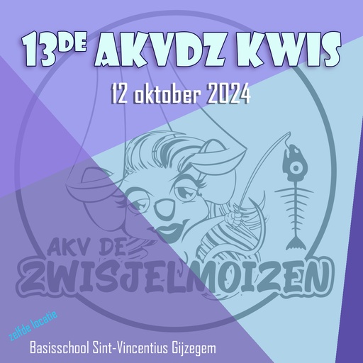 Kwistafel (max. 5 personen) voor de 13de AKVDZ KWIS